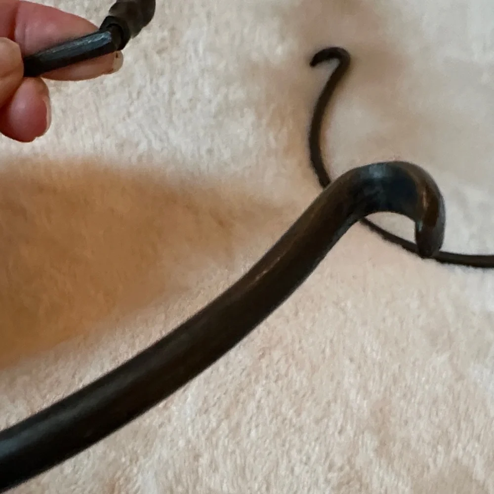 2 set Ornate Metal Wall Hooks in Blackened Bronze Finish